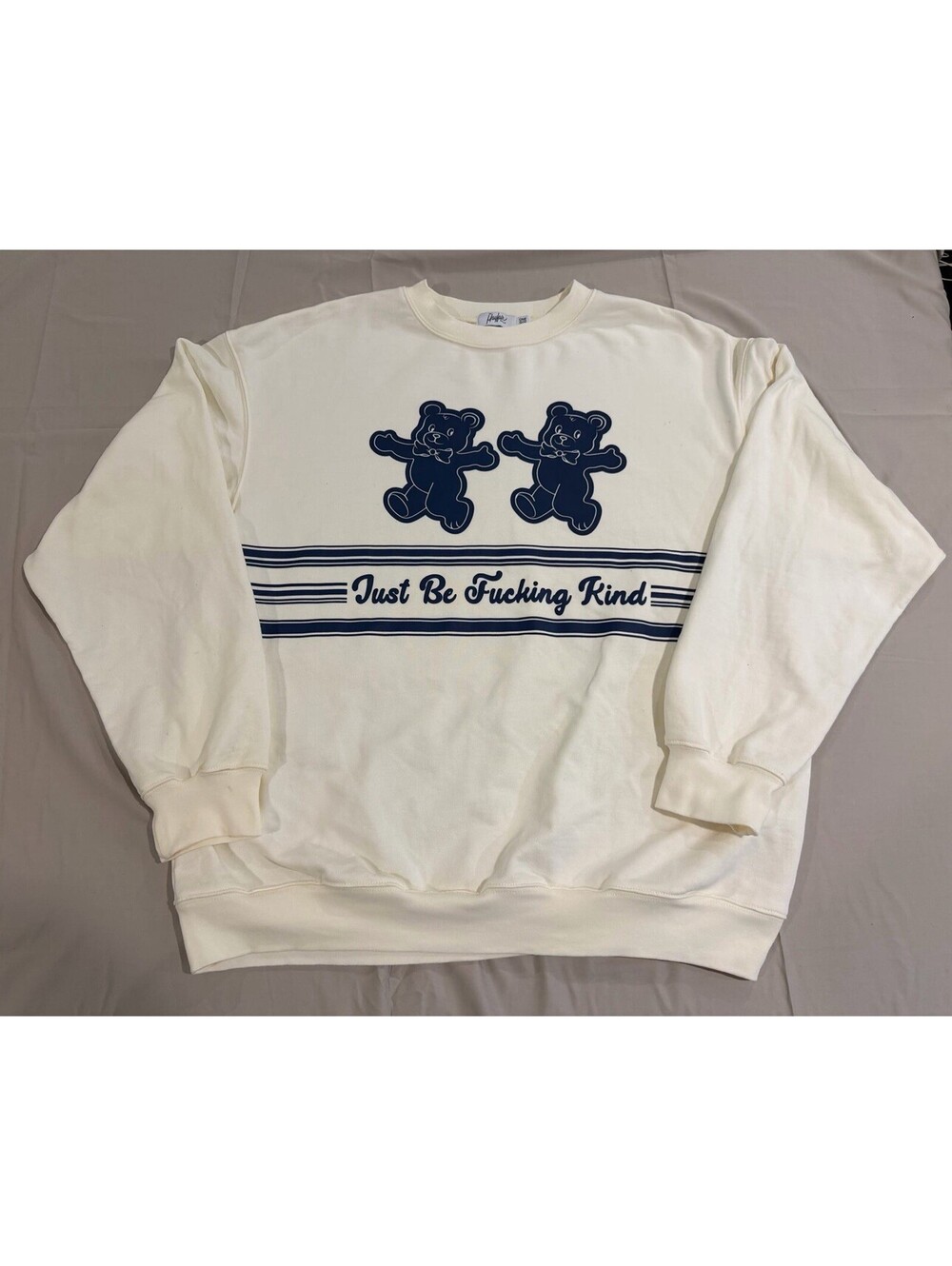 The Mayfair Group Just Be Kind Teddy Bear Crewneck Sweatshirt One Size